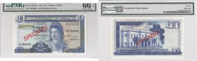 Gibarltar, 10 pounds, 1975, UNC, p22, SPECİMEN
PMG 66, serial munber: 0040442