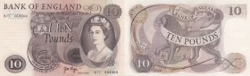 Great Britain, 10 Pounds, 1971, UNC, p367c
Queen Elizabeth II, serial number: B77 064369, sign: Page