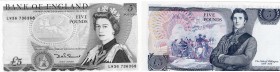 Great Britain, 5 Pounds- 20 Pounds,1980-1999, UNC-UNC, p378c-p390a
Queen Elizabeth II Portraits at right, Serial No: LW36 736368 / DD72 827962