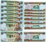 Iraq, 25 Dinars, 1996, AUNC-UNC, p73, (TOTAL 6 BANKNOTES)
Saddam Husein portrait
