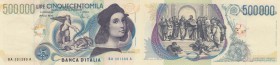 İtaly, 500.000 Lire, 1997, AUNC, p118
serial number: BA 391389A, İtalian painter and architect Raffaello Sanzio portrait