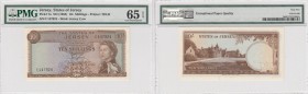 Jersey, 10 Shillings, 1963, UNC, p7
PMG 65, EPQ, serial number: C 147924, Queen Elizabeth II portrait