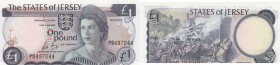 Jersey, 1 Pound, 1976, UNC, p11b
serial number: PB 497244, sign: Leslie May, Queen Elizabeth II portrait