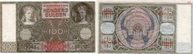 Netherlands, 100 Gulden, 1944, UNC, p51c
serial number: KT 021003