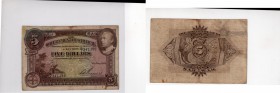 Sarawak, 5 Dollars, 1929, VF, p15
C. Vyner Brooke at right, Serial No: B/1 347,592