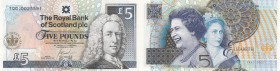 Scotland, 5 Pounds, 2002, UNC, p362
Serial No: TQGJ0025591
