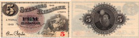 Sweden, 5 Kronor, 1949, UNC, p33af
serial number: A. 762314