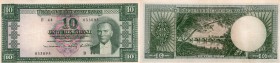Turkey, 10 Lira, 1937, VF (+), p161
serial number: B44 033095, Atatürk portrait.