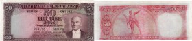 Turkey, 50 Lira, 1956, XF, p164
serial number: P6 081193, Atatürk portrait.