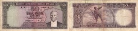 Turkey, 50 Lira, 1964, FINE, p175
serial number: K07 002019, Atatürk portrait.