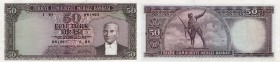 Turkey, 50 Lira, 1964, XF, p175
serial number: I85001903, Atatürk portrait.