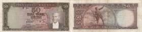 Turkey, 50 Lira, 1971, FINE, p187a
serial number: P24 022047, Atatürk portrait.