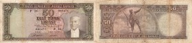 Turkey, 50 Lira, 1971, POOR, p187a
serial number: P26 065471, Atatürk portrait.