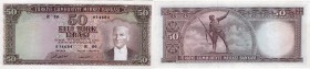 Turkey, 50 Lira, 1971, XF, p187a
serial number: R80 014684, Atatürk portrait.