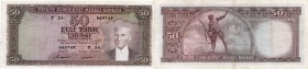 Turkey, 50 Lira, 1971, VF, p187a
serial number: T55 069749, Atatürk portrait.