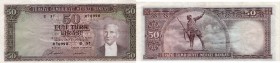Turkey, 50 Lira, 1971, VF (+), p187a
serial number: U37 076990, Atatürk portrait.