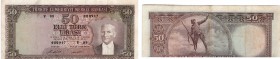 Turkey, 50 Lira, 1971, VF, p187a
serial number: V08 080917, Atatürk portrait.