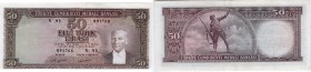 Turkey, 50 Lira, 1971, VF, p187a
serial number: V93 091768, Atatürk portrait.