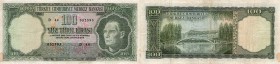 Turkey, 100 Lira, 1969, VF, p182
serial number: D44 052593, Atatürk portrait.