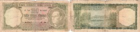 Turkey, 100 Lira, 1969, POOR, p182
serial number: F26 015267, Atatürk portrait.