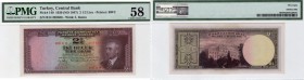 Turkey, 2 1/2 Lira, 1947, AUNC, p140
PMG 58, serial number: B14 203636, İnönü portrait