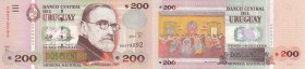 Uruguay, 200 Pesos Uruguayos, 2011, UNC, p89c
serial number: 09579092, Uruguayan Uruguayan painter, lawyer, writer, and politicianPedro Figari portra...