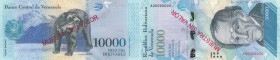 Venezuela, 10.000 Bolivares, 2016, UNC, p98, SPECİMEN
serial number: A0000000