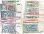 Yugoslavia, total 11 banknotes in different conditions
Yugoslavia, 100 Dinare (2), 500 Dinare (3), 1000 Dinare (2), 5000 Dinare (2), 50.000 Dinare (2...