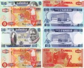 Zambia, 10 ve 50 Kwacha, 190-2006, UNC, p23b-p37f, (TWO BANKNOTES)
serial number: 841686, 6811172