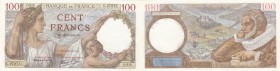 France, 100 Francs, 1942, UNC, p94
serial number: G.279 75088