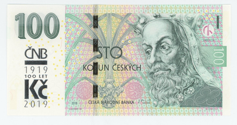 Czech Republic 100 Korun 2019

P# 28a, N# 294687; # M17 000794; UNC