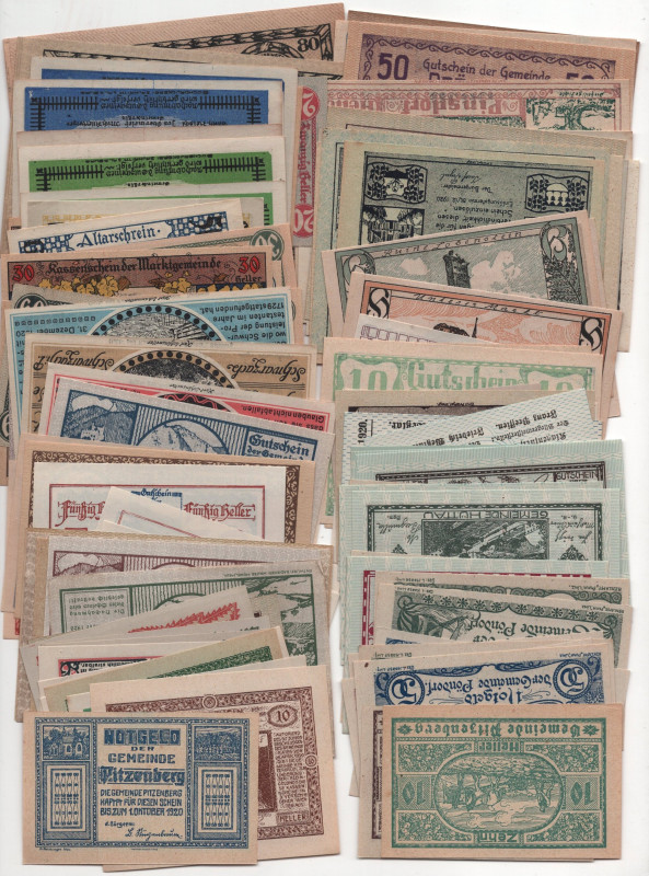 Austria 100 x Notgelds 1920 th

Various States, Denominations, Dates & Motive;...