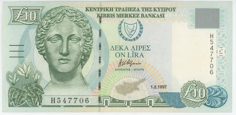 Cyprus 10 Pounds 1997

P# 62a, N# 206041; # H547706; UNC