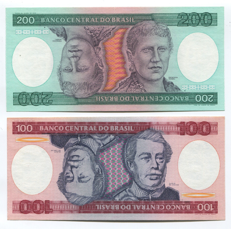 Brazil Lot of 4 Banknotes 1981

P# 198, 199, 200, 201; UNC