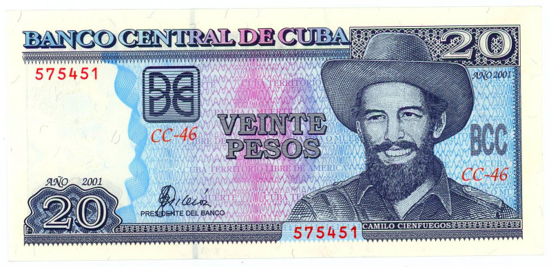 Cuba 20 Pesos 2001

P# 118c, N# 205122; # CC-46 575451; UNC