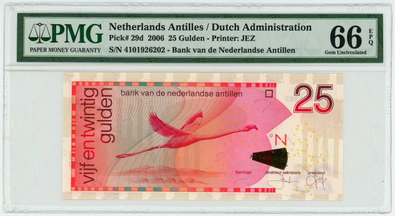 Netherlands Antilles 25 Gulden 2006 PMG 66EPQ Gem UNC

P# 29d, N# 213278; # 41...