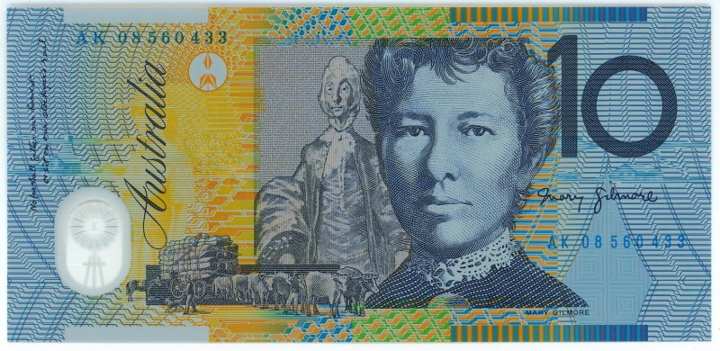 Australia 10 Dollars 2008 (ND)

P# 58e, N# 202857; # AK 08560433; UNC