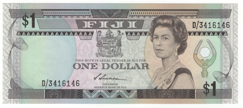 Fiji 1 Dollar 1987 (ND)

P# 86a, N# 206635; # D/3416146; UNC