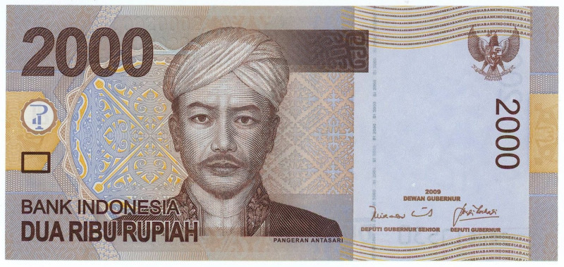 Indonesia 2000 Rupiah 2009

P# 148a, N# 202129; # JAU 617530; UNC