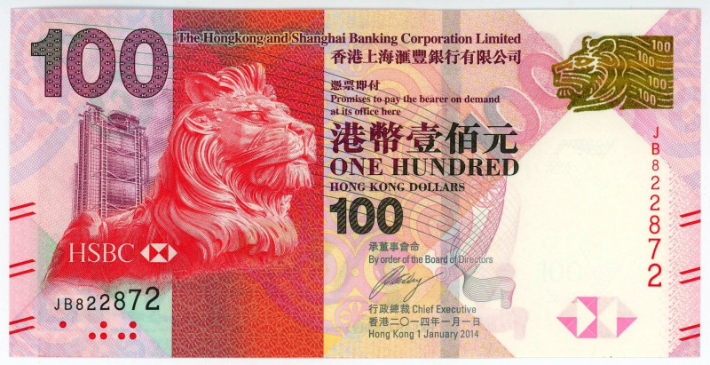 Hong Kong 100 Dollars 2014

P# 214d, N# 210866; # JB 822872; UNC