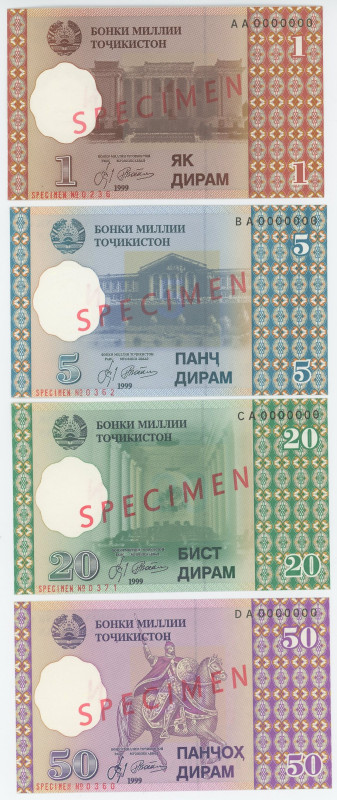 Tajikistan Lot of 10 Specimens 1999 (2000) Specimen

P# 10s - 19s, UNC