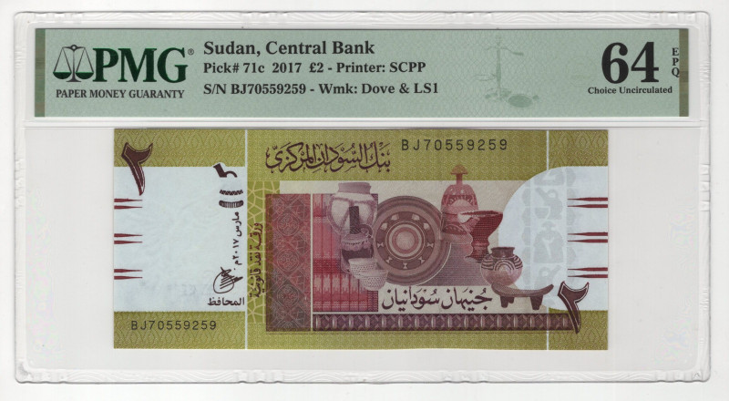 Sudan 2 Pounds 2017 PMG 64 EPQ Choice UNC

P# 71c, N# 203013; # BJ 70559259