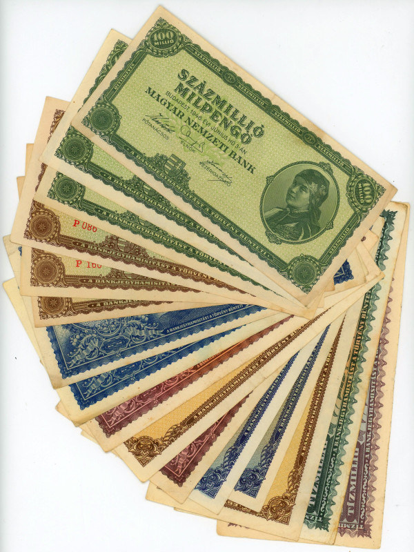 Hungary Lot of 16 Banknotes 1945 - 1946

Various Denominations, Dates & Condit...