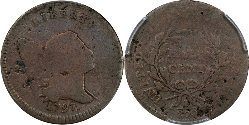 1797 Liberty Cap Half Cent. C-3b. Low Head, Lettered Edge. AG Details--Environme...