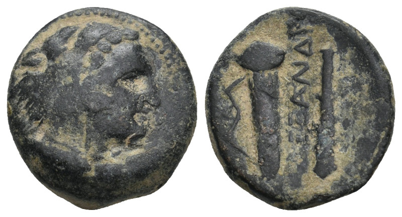 KINGS OF MACEDON. Alexander III 'the Great' (336-323 BC). Ae.
6.53 Gr. 18.6 mm.