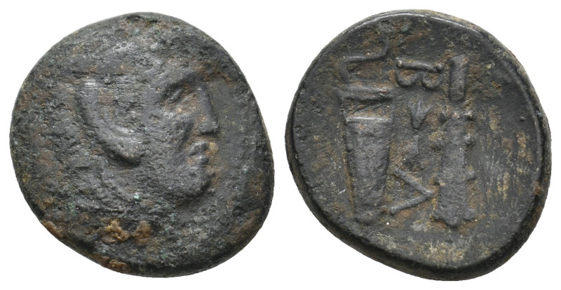 KINGS OF MACEDON. Alexander III 'the Great' (336-323 BC). Ae Unit.
5.62 Gr. 19 ...