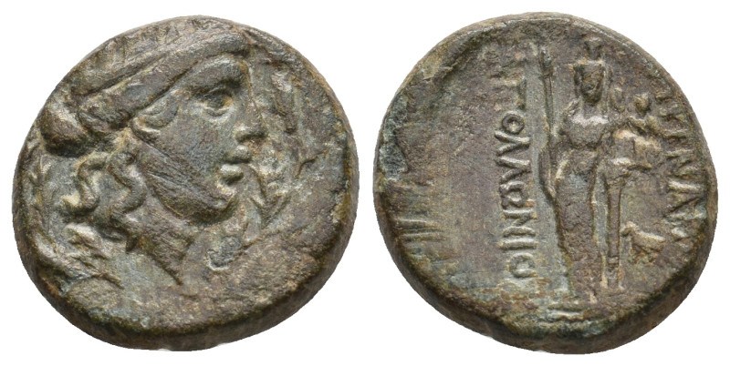 IONIA. Smyrna. Ae (75-50 BC).
6.18 Gr. 19 mm.