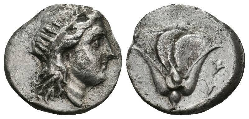 CARIA. Rhodes. Didrachm (Circa 340-316 BC).
5.78 Gr. 20 mm.