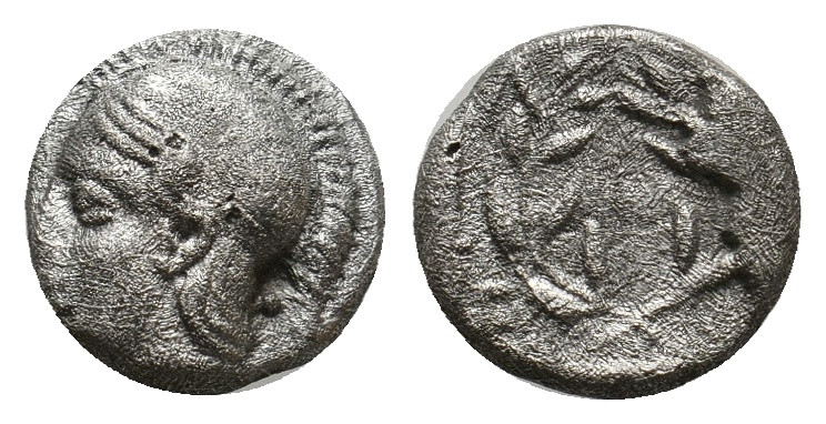 AEOLIS. Elaia. Obol (4th-3rd century BC).
1.2 Gr. 9.7 mm.