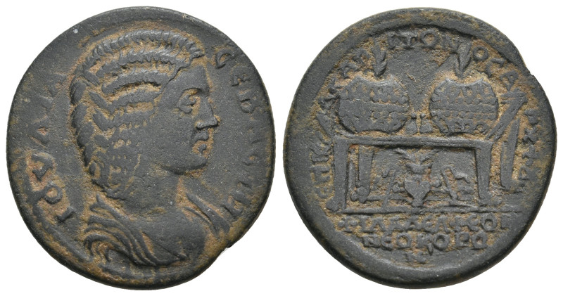 LYDIA. Philadelphia. Julia Domna (Augusta, 193-217). Ae.
13.24 Gr. 30 mm.